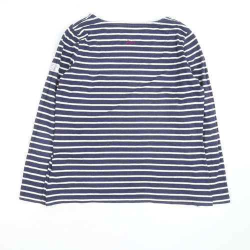 Joules Women’s Blue Striped Long Sleeve Cotton Nautical T-Shirt UK 14