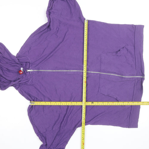H&M Divided Women's Purple Cotton Full Zip Hoodie Size 16