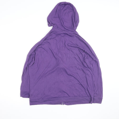 H&M Divided Women's Purple Cotton Full Zip Hoodie Size 16