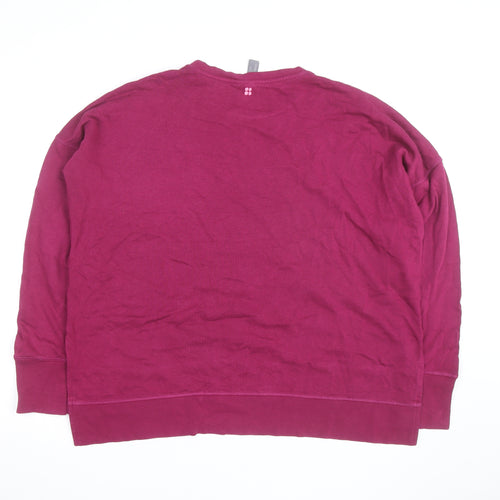 Sweaty Betty Womens Purple Long Sleeve Pullover Sweatshirt Size L