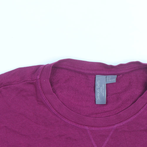 Sweaty Betty Womens Purple Long Sleeve Pullover Sweatshirt Size L