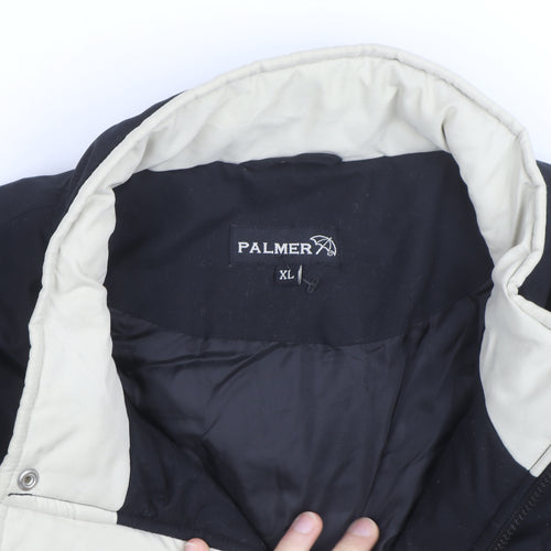 Palmer Men's Black XL Winter Puffer Jacket Polyester Stand-Up Collar