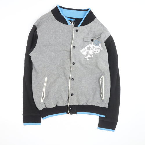 Beck & Hersey Men's Grey Varsity Jacket XL Cotton Blend