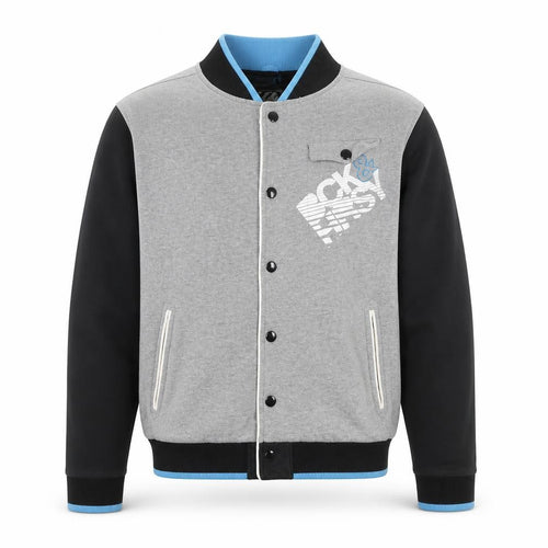 Beck & Hersey Men's Grey Varsity Jacket XL Cotton Blend