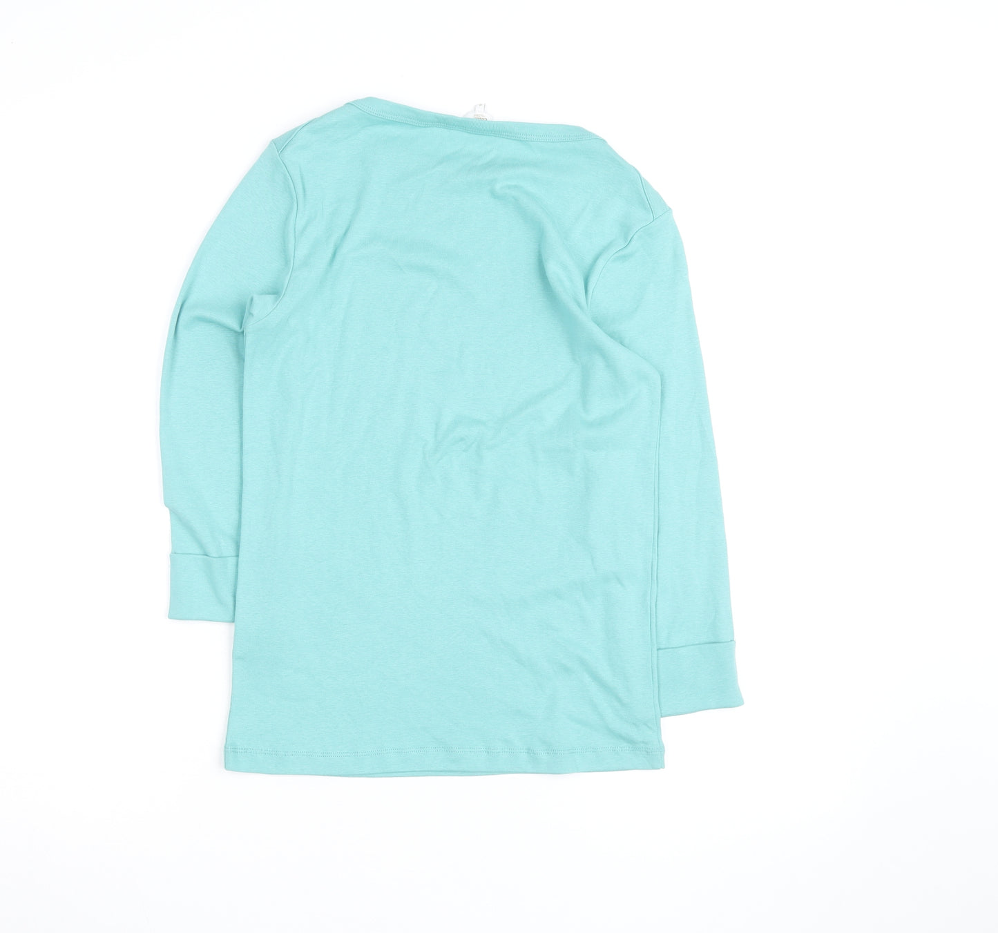 Cotton Traders Women's Blue Long Sleeve Cotton T-Shirt Size 10