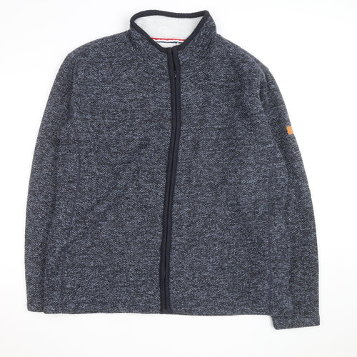 Charles Norton Men's Blue 2XL Full Zip Fleece Lined Jacket