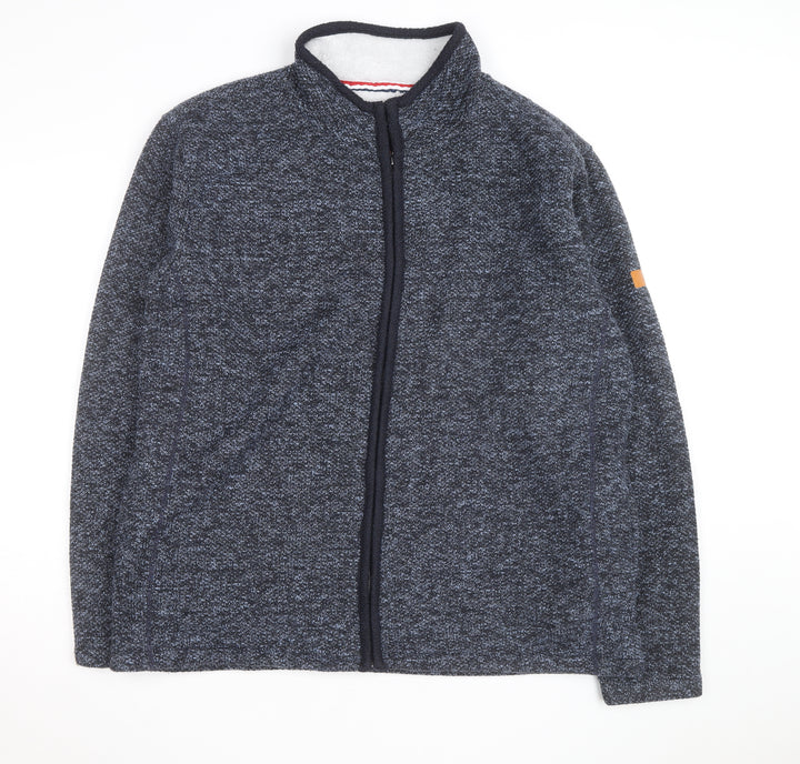 Charles Norton Men's Blue 2XL Full Zip Fleece Lined Jacket