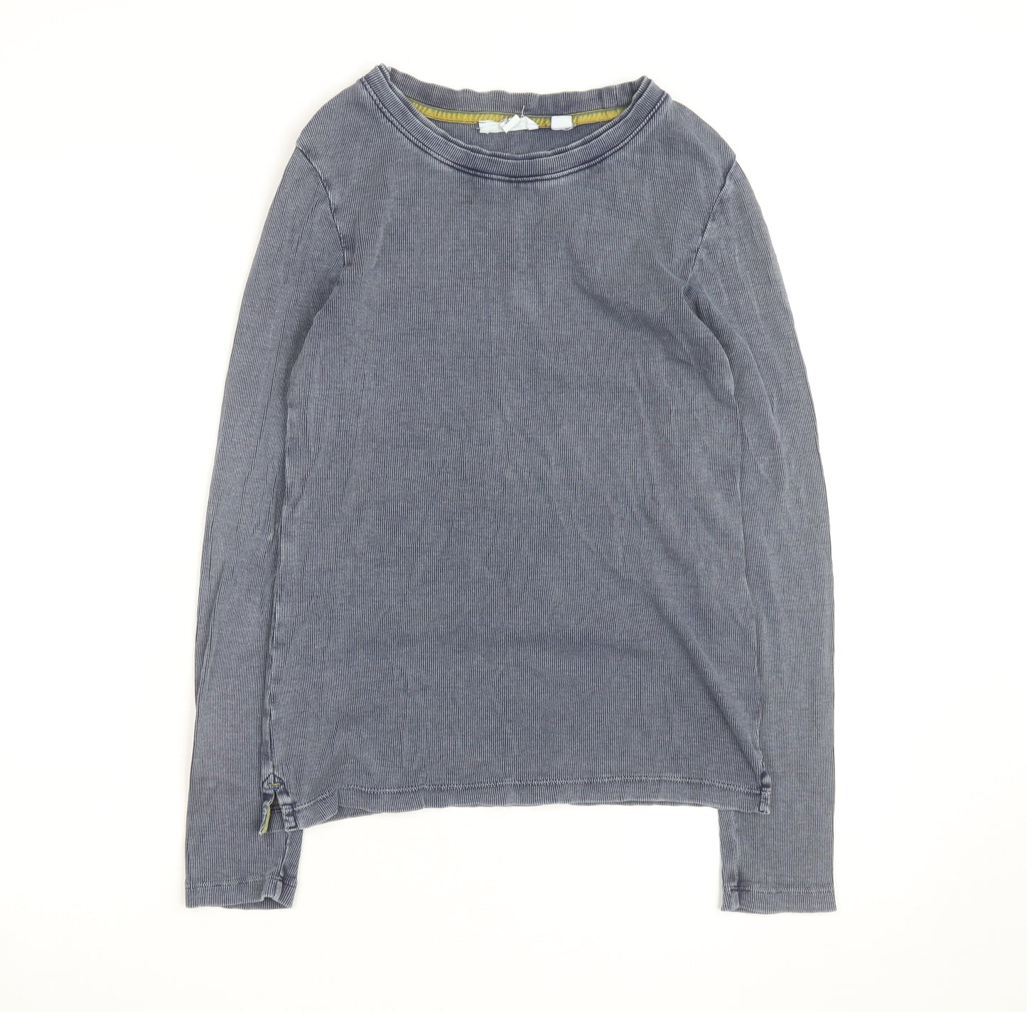 White Stuff Women Blue Cotton Crew Neck Long Sleeve Pullover Jumper Size 14