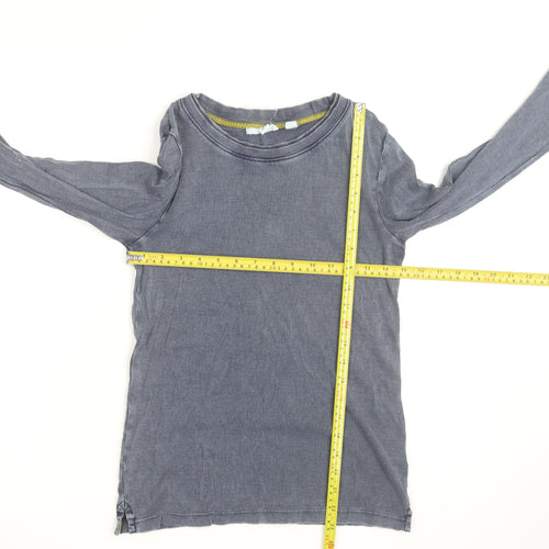 White Stuff Women Blue Cotton Crew Neck Long Sleeve Pullover Jumper Size 14