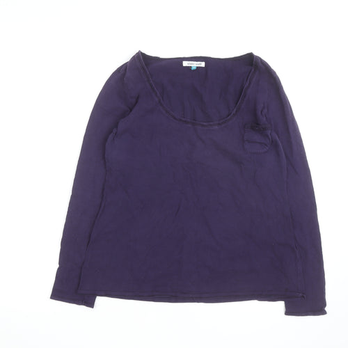 White Stuff Women’s Purple Cotton Long Sleeve Jersey T-Shirt Size 18