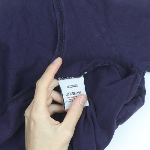 White Stuff Women’s Purple Cotton Long Sleeve Jersey T-Shirt Size 18