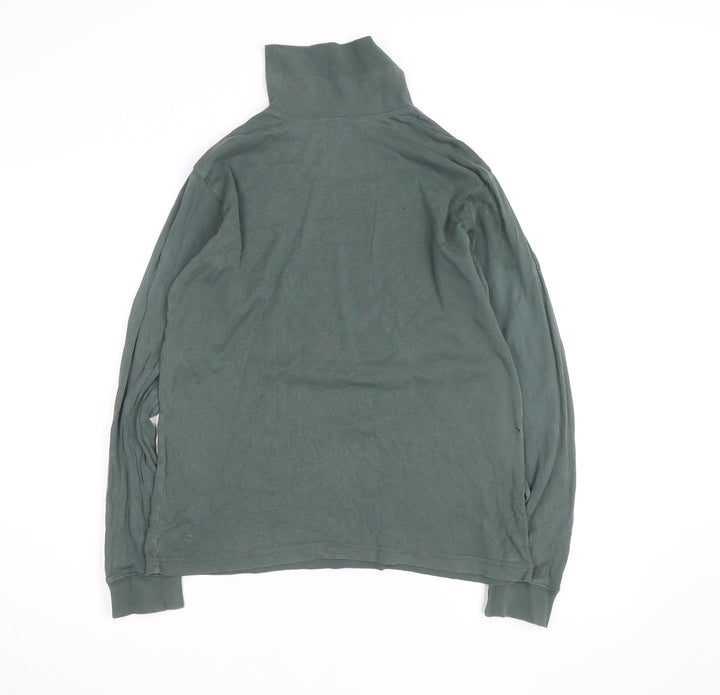 Cotton Traders Women Green Roll Neck Long Sleeve Jumper Size M