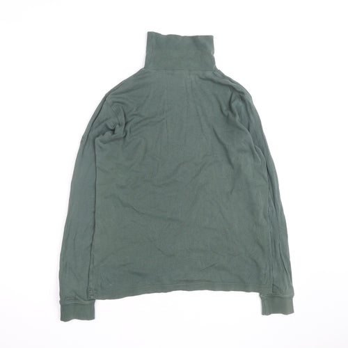 Cotton Traders Women Green Roll Neck Long Sleeve Jumper Size M
