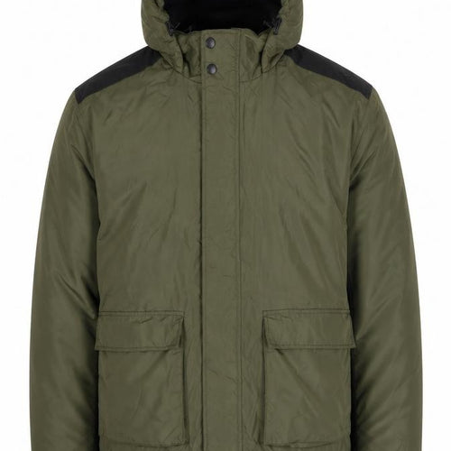 Crivit Men's Green Hooded Winter Parka Jacket Size L Outdoor Coat