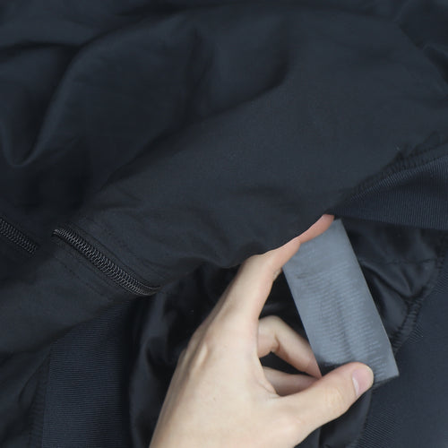 ONLY Black L Bomber Jacket Unisex Adults Lined Zip Casual
