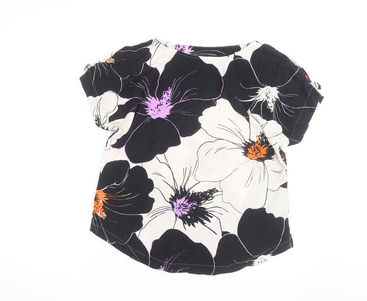 Next Women’s Multicoloured Floral Cotton Viscose Tunic Top Size 12