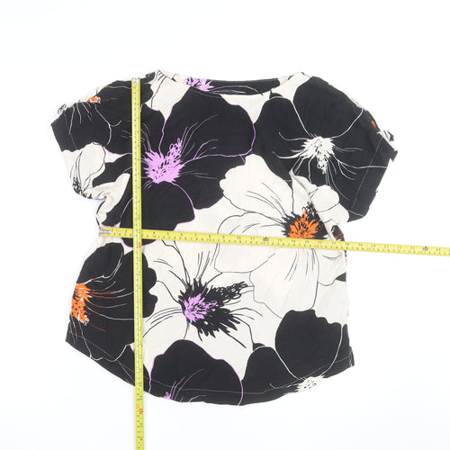 Next Women’s Multicoloured Floral Cotton Viscose Tunic Top Size 12