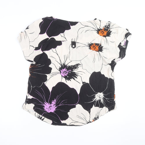 Next Women’s Multicoloured Floral Cotton Viscose Tunic Top Size 12