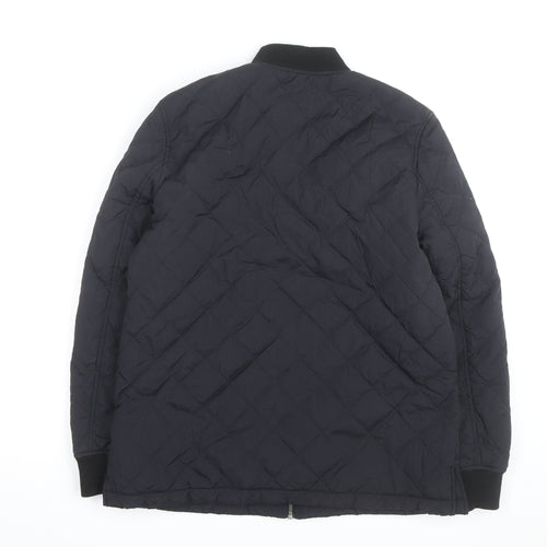 Levi's Men's Black Quilted Full Zip Mid-Length Casual Jacket S