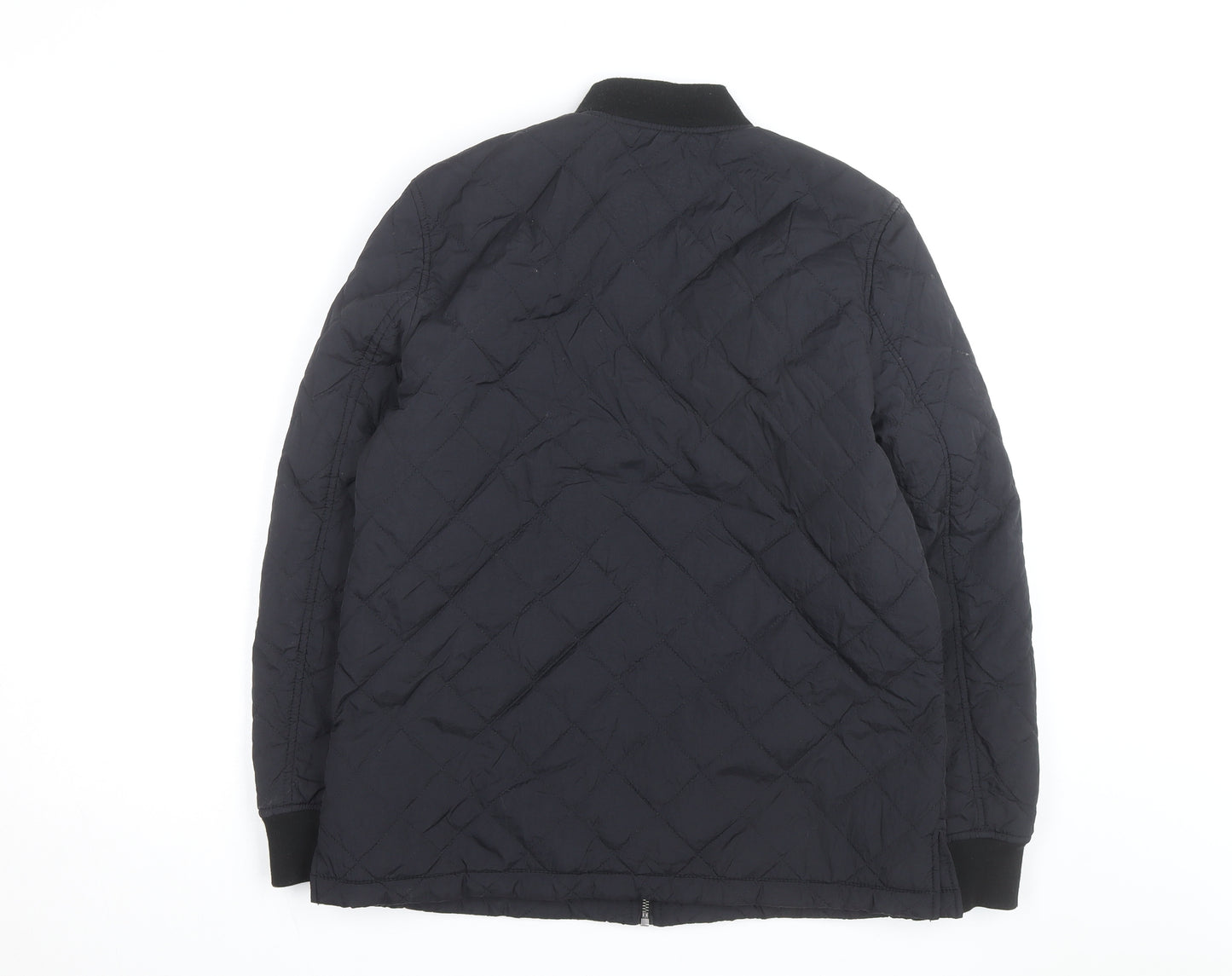 Levi's Men's Black Quilted Full Zip Mid-Length Casual Jacket S