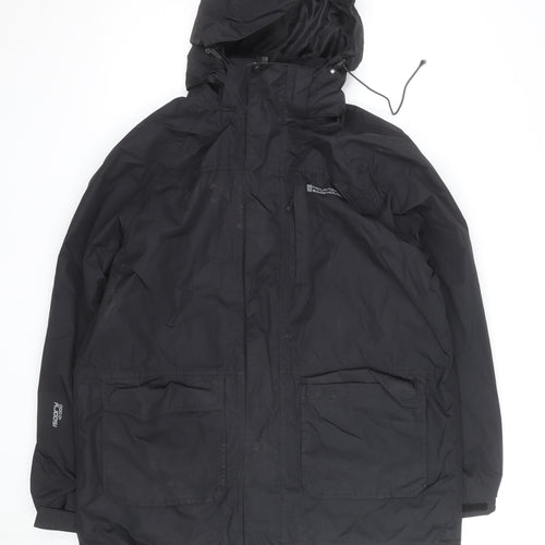 Mountain Warehouse Men's Black L Waterproof Parka Jacket Lined Hooded