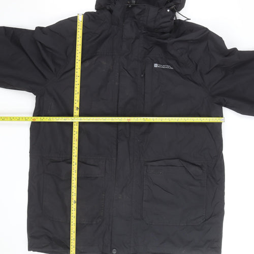 Mountain Warehouse Men's Black L Waterproof Parka Jacket Lined Hooded