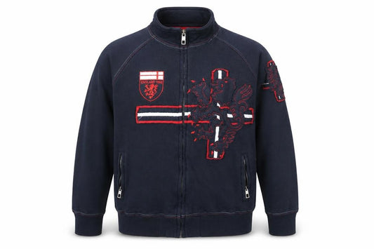 Daniel Fretwell Mens Blue England Track Jacket Size L Full Zip