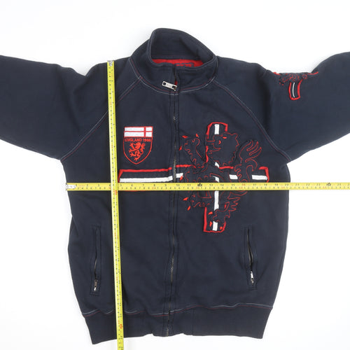 Daniel Fretwell Mens Blue England Track Jacket Size L Full Zip