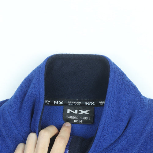 NX Branded Sports Men's Blue Fleece 1/4 Zip Pullover Sweatshirt M