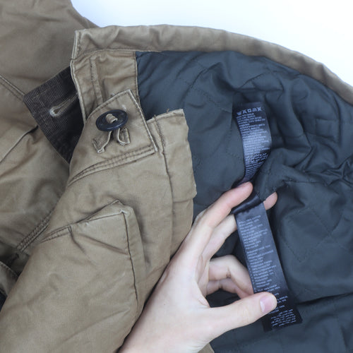 F&F Women’s Brown Faux Fur Hooded Parka Coat Size L
