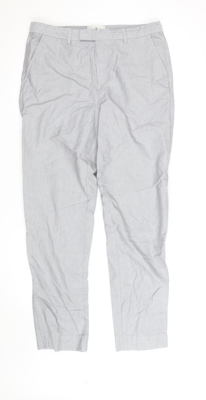Jasper Conran Men's Grey Chino Trousers 34L Regular Fit