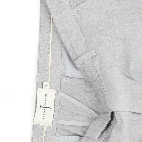 Jasper Conran Men's Grey Chino Trousers 34L Regular Fit