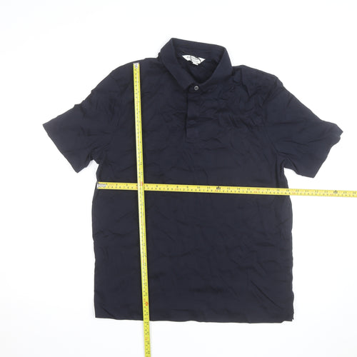 Marks and Spencer Autograph Men's Blue Supima Cotton Polo Shirt L