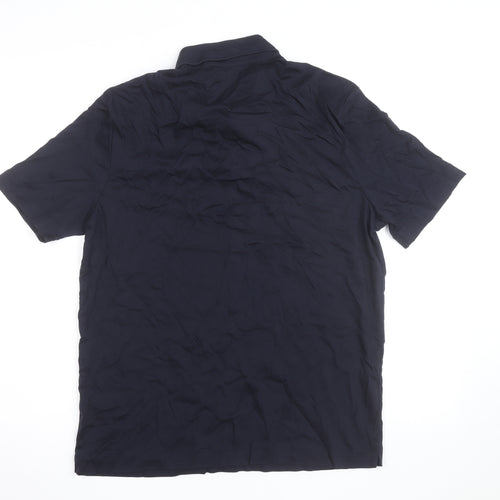 Marks and Spencer Autograph Men's Blue Supima Cotton Polo Shirt L