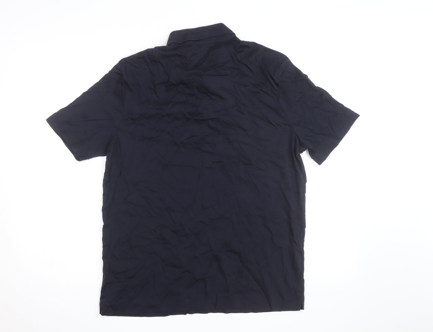 Marks and Spencer Autograph Men's Blue Supima Cotton Polo Shirt L