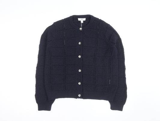 Marks and Spencer Men's Blue Cotton Knit Cardigan M