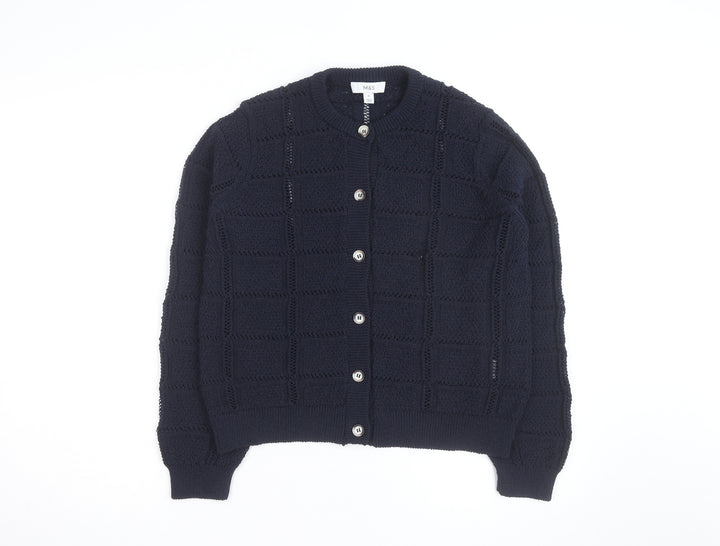 Marks and Spencer Men's Blue Cotton Knit Cardigan M
