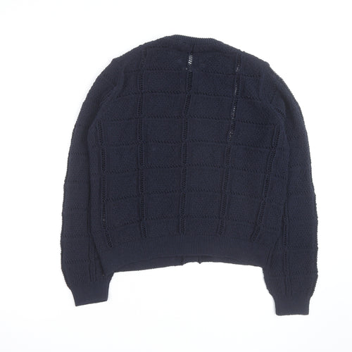 Marks and Spencer Men's Blue Cotton Knit Cardigan M