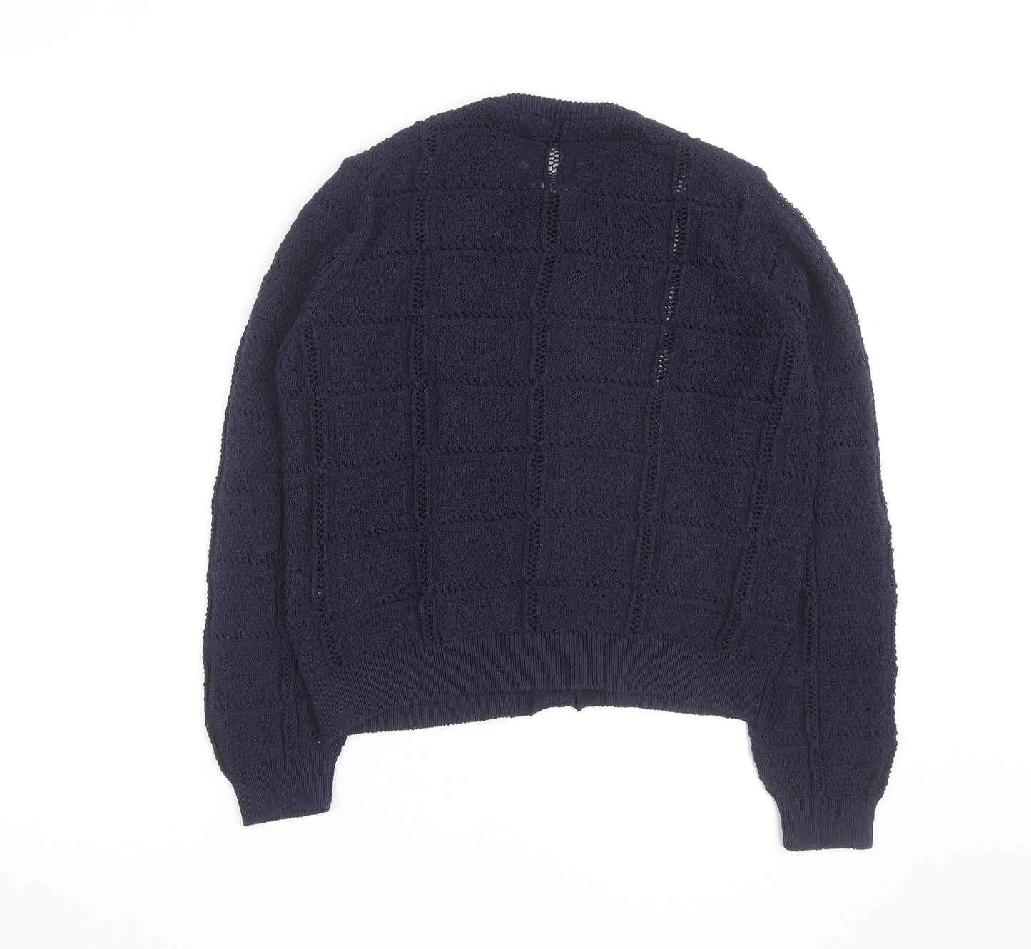 Marks and Spencer Men's Blue Cotton Knit Cardigan M