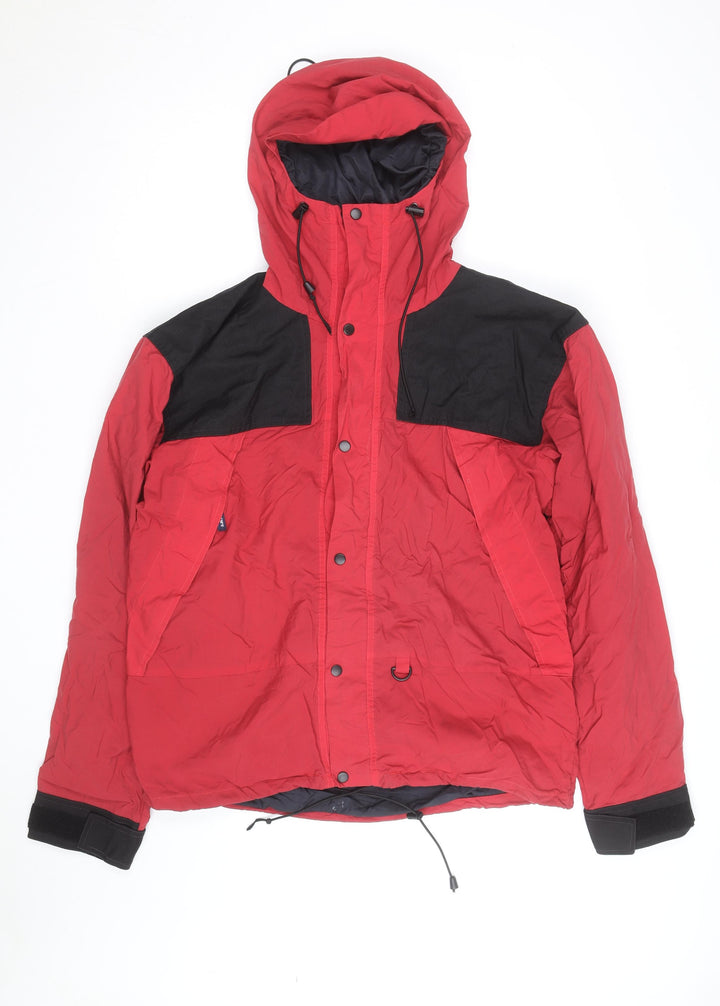 Purple Point Men's Red Waterproof Hooded Parka Jacket Size M