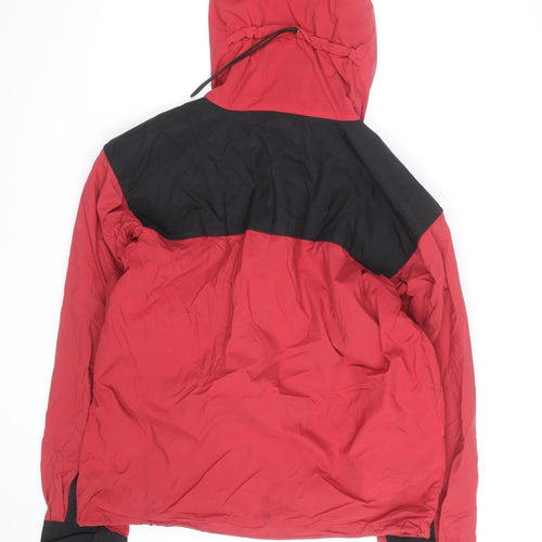 Purple Point Men's Red Waterproof Hooded Parka Jacket Size M