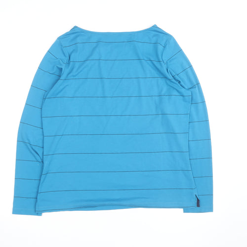 Rohan Womens Blue Striped Long Sleeve Boat Neck Top Size 14