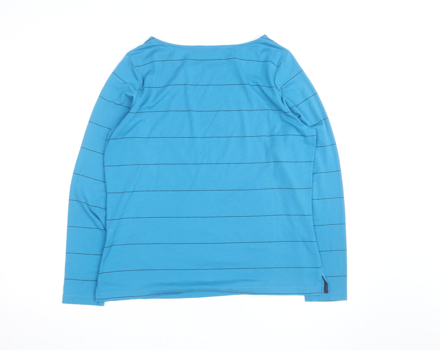 Rohan Womens Blue Striped Long Sleeve Boat Neck Top Size 14