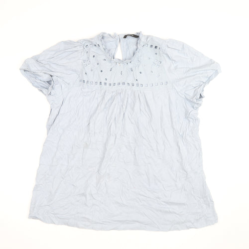 Vero Moda Women's Blue Cotton Tunic Blouse Size L
