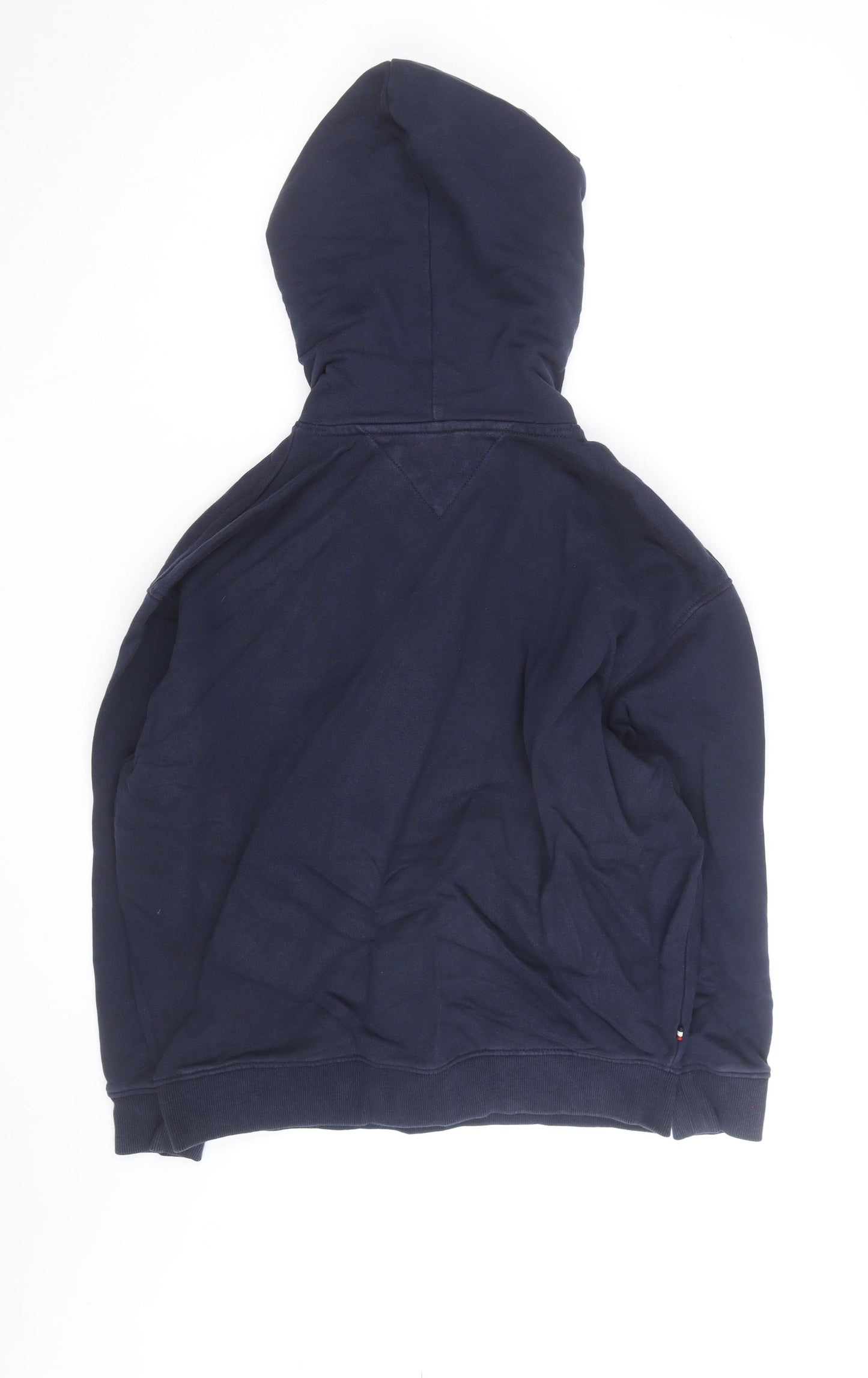 Tommy Jeans Men's Blue Pullover Hoodie Small Embroidered Logo