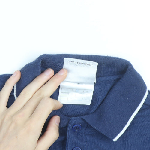 Umbro Men's Blue Short Sleeve Polo Shirt Size L Classic Fit