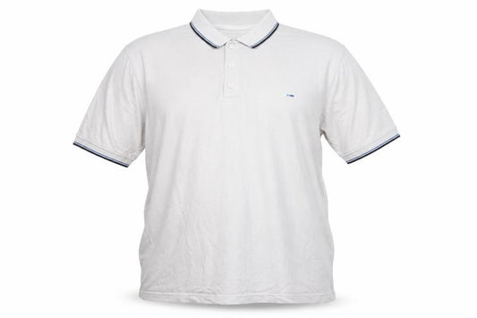 BadRhino Men's Beige 2XL Cotton Short Sleeve Polo Shirt