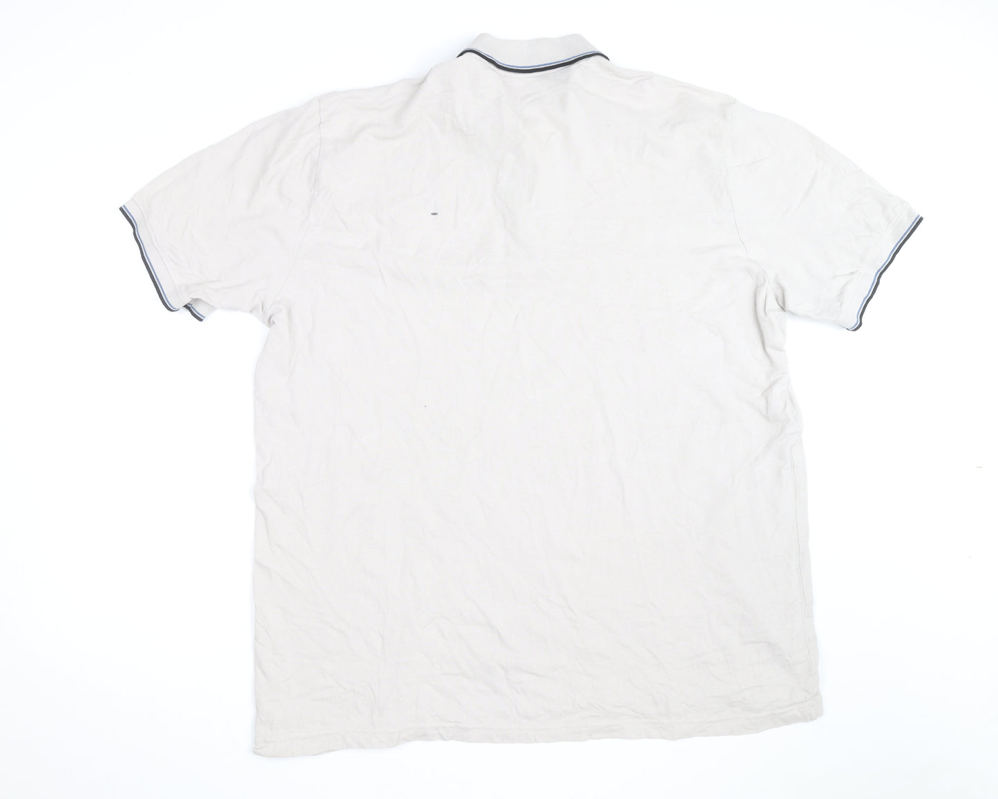 BadRhino Men's Beige 2XL Cotton Short Sleeve Polo Shirt