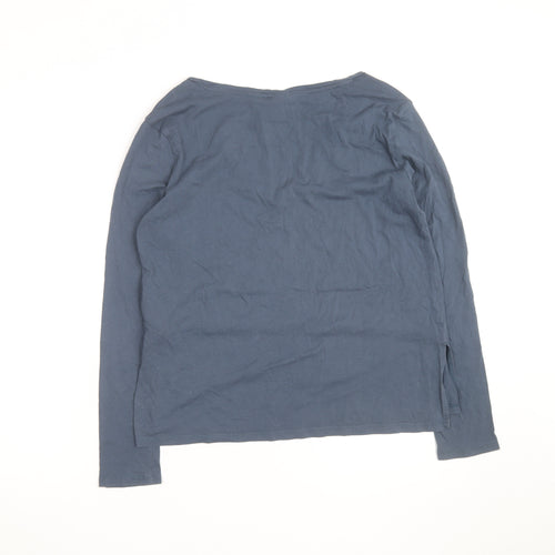 G-Star RAW Women's Blue V-Neck Long Sleeve Cotton T-Shirt Size S
