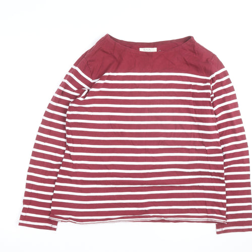 Seasalt Women's Red Stripe Organic Cotton Sailor Shirt Size 16